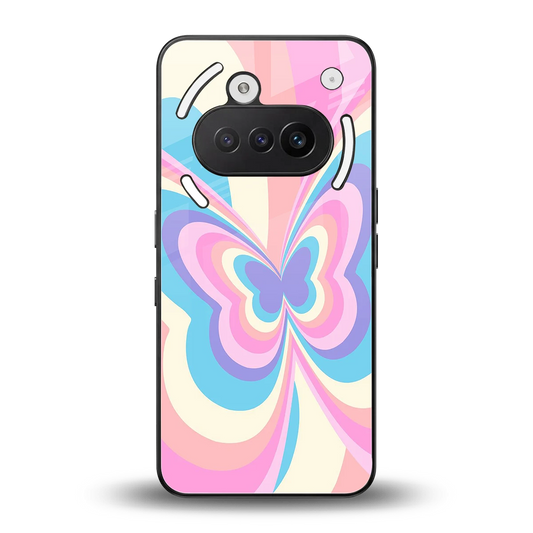 Y2K Vibrant Butterfly back phone cover | glass case for nothing phone 3a
