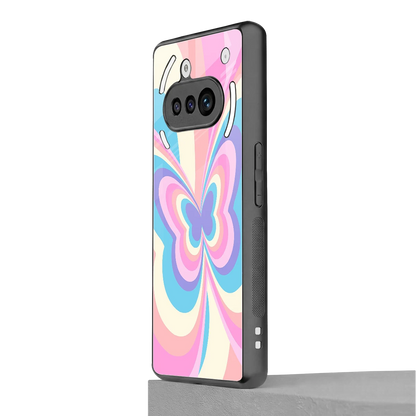 Y2K Vibrant Butterfly nothing phone 3a mobile cover | shockproof glass phone case