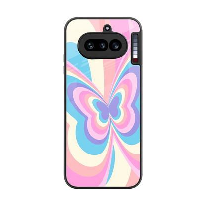 Y2K Vibrant Butterfly back phone cover | glass case for nothing phone 4a