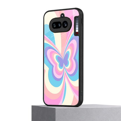 Y2K Vibrant Butterfly nothing phone 4a mobile cover | shockproof glass phone case