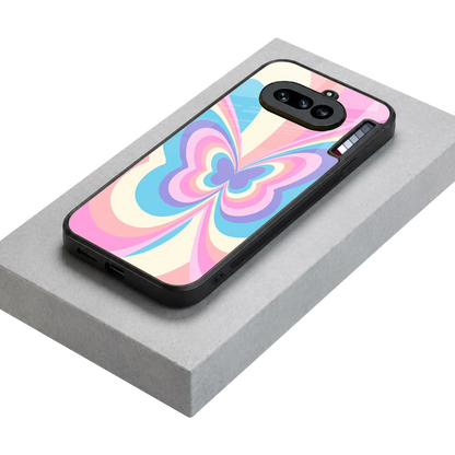 Y2K Vibrant Butterfly stylish phone case for nothing phone 4a | glossy glass and slim fit