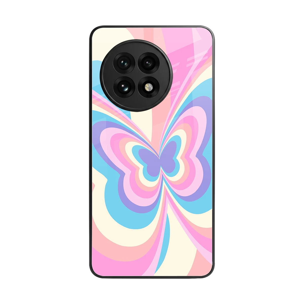 Y2K Vibrant Butterfly back phone cover | glass case for oneplus 13r