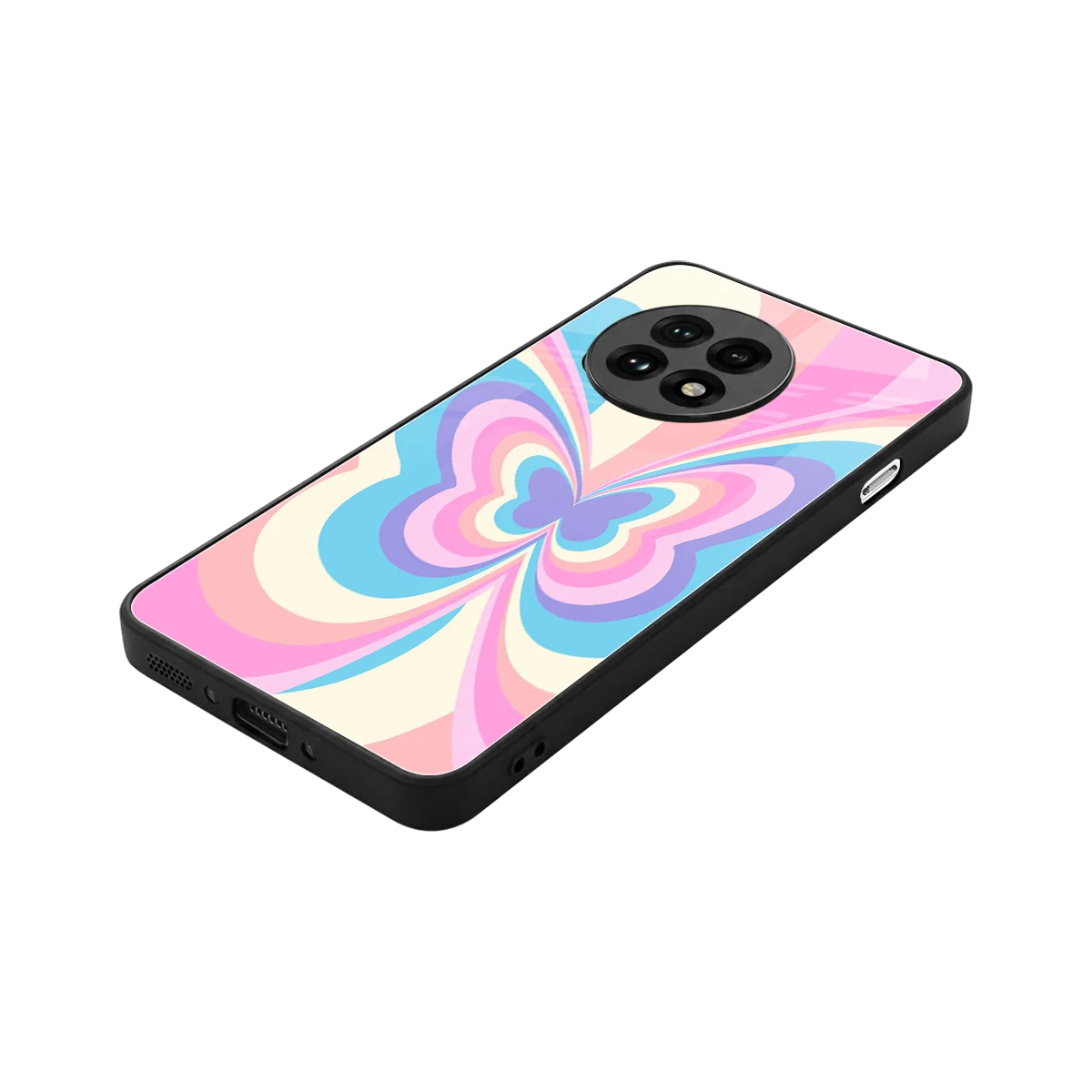 Y2K Vibrant Butterfly stylish phone case for oneplus 13r | glossy glass and slim fit