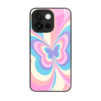 Y2K Vibrant Butterfly back phone cover | glass case for oneplus 13s