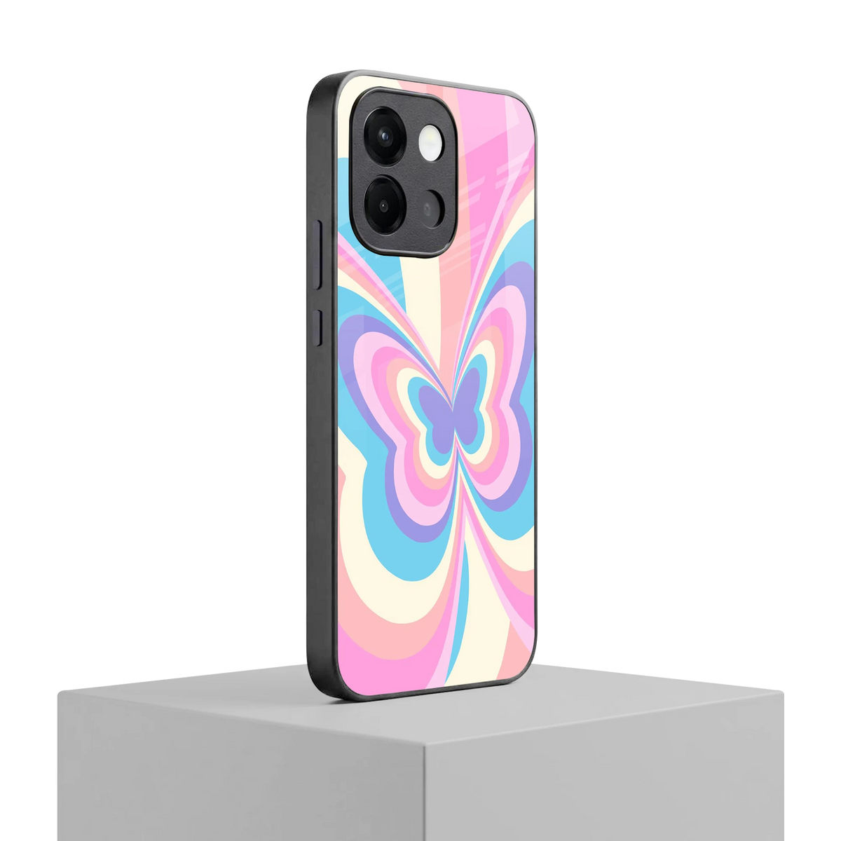 Y2K Vibrant Butterfly oneplus 13s mobile cover | shockproof glass phone case
