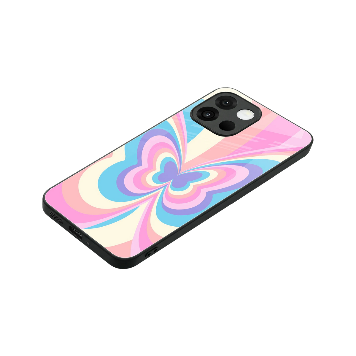 Y2K Vibrant Butterfly stylish phone case for oneplus 13s | glossy glass and slim fit