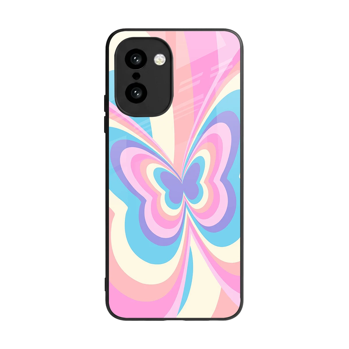 Y2K Vibrant Butterfly back phone cover | glass case for oneplus 15r