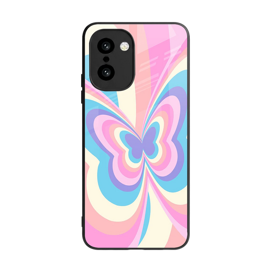 Y2K Vibrant Butterfly back phone cover | glass case for oneplus 15r