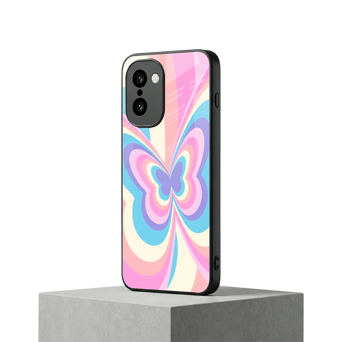 Y2K Vibrant Butterfly oneplus 15r mobile cover | shockproof glass phone case