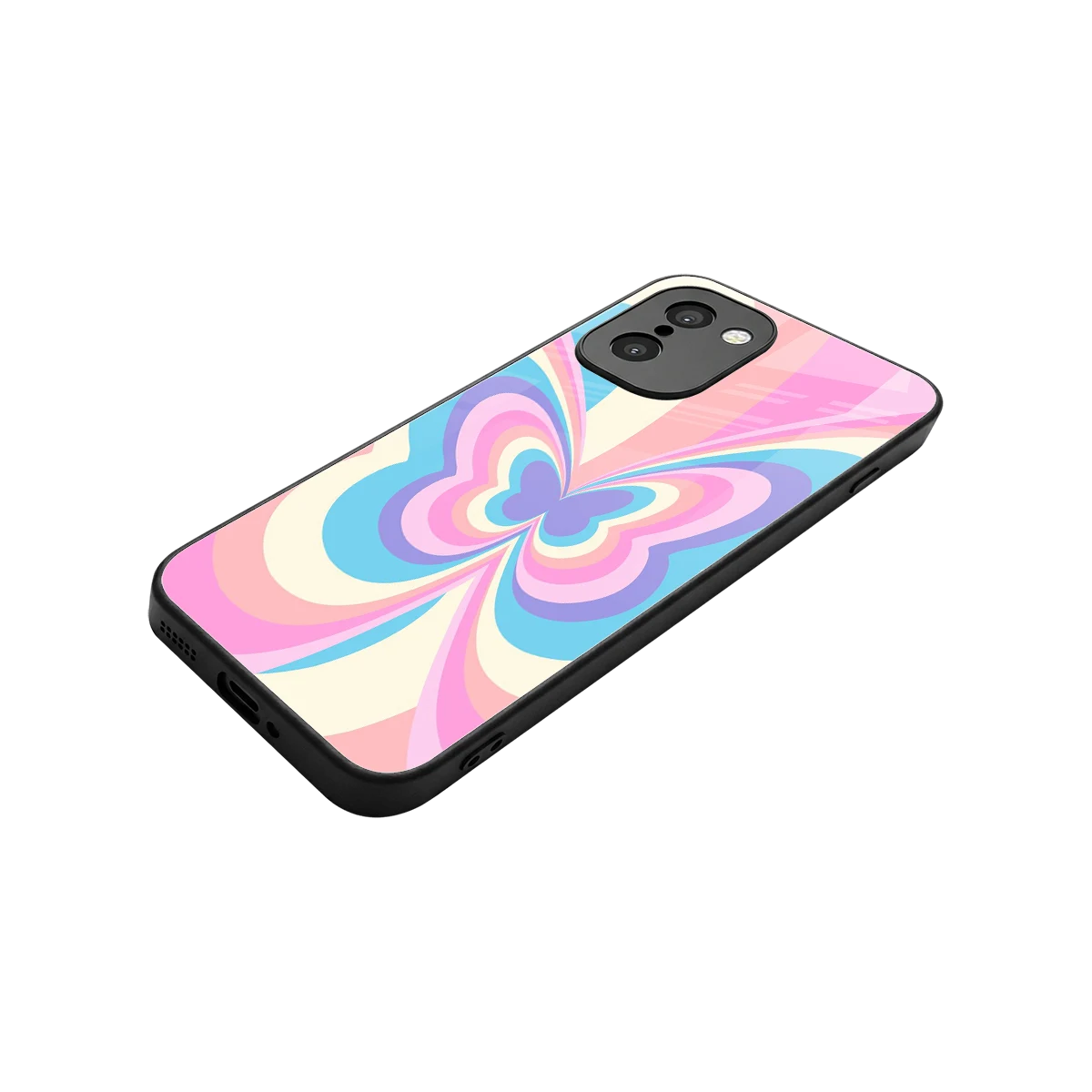Y2K Vibrant Butterfly stylish phone case for oneplus 15r | glossy glass and slim fit