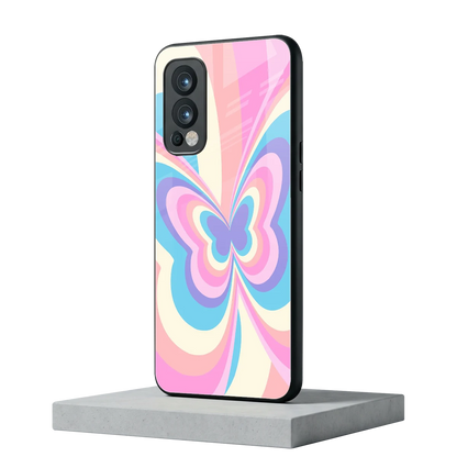 Y2K Vibrant Butterfly oneplus nord 2 mobile cover | shockproof glass phone case