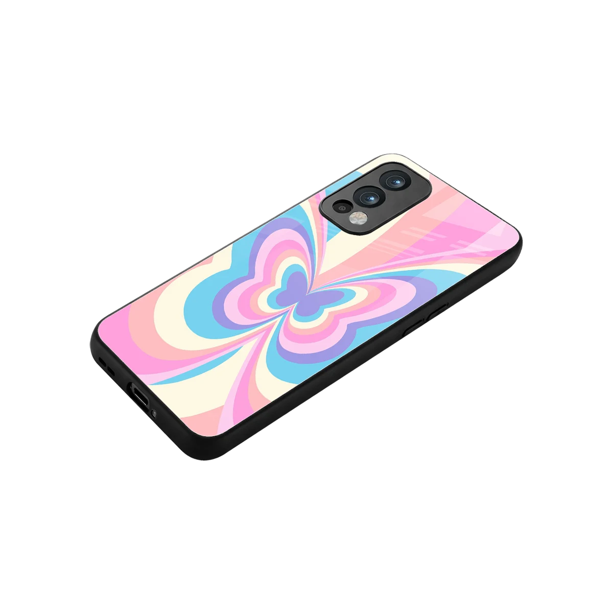 Y2K Vibrant Butterfly stylish phone case for oneplus nord 2 | glossy glass and slim fit