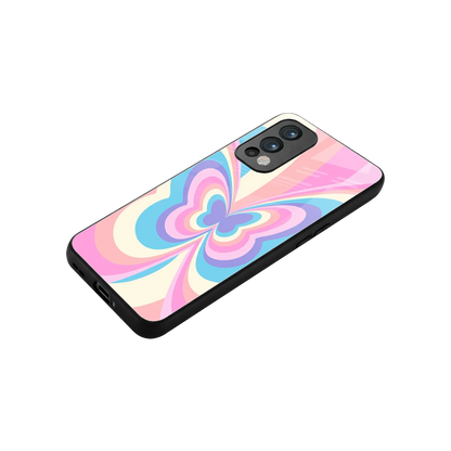 Y2K Vibrant Butterfly stylish phone case for oneplus nord 2 | glossy glass and slim fit