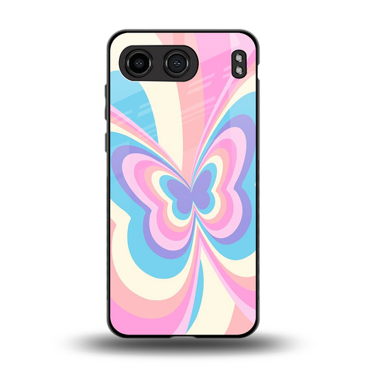 Y2K Vibrant Butterfly back phone cover | glass case for oneplus nord 4