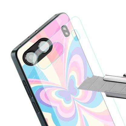 Y2K Vibrant Butterfly stylish phone case for oneplus nord 4 | glossy glass and slim fit