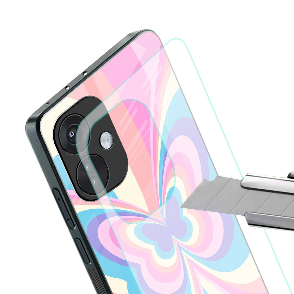 Y2K Vibrant Butterfly stylish phone case for oneplus nord ce 3 | glossy glass and slim fit