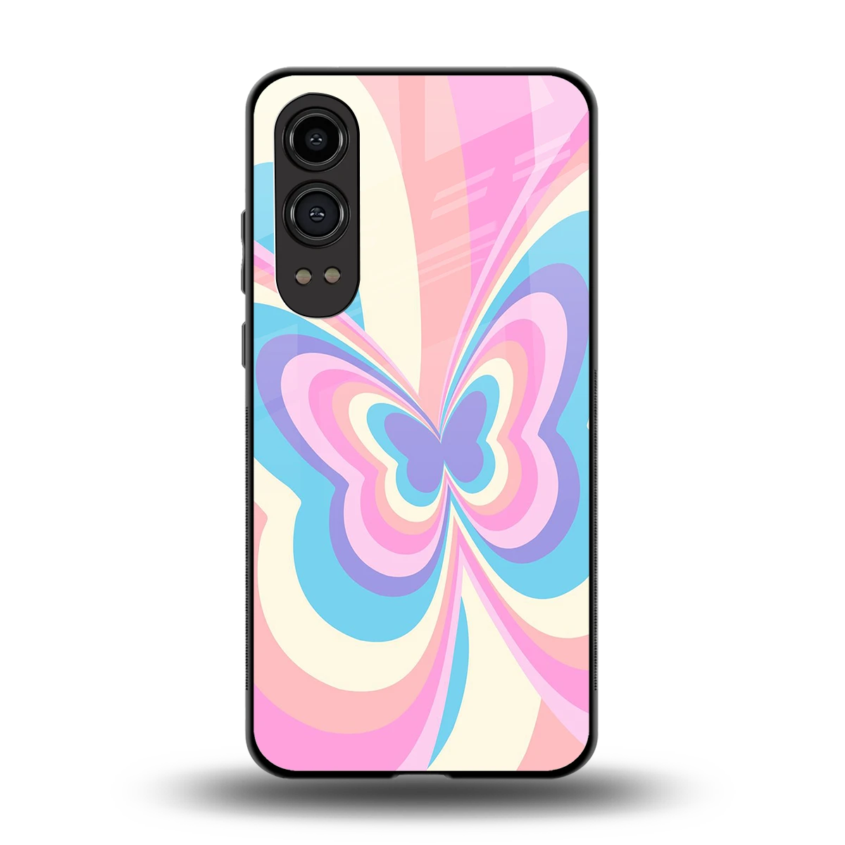 Y2K Vibrant Butterfly back phone cover | glass case for oneplus nord ce 4 lite