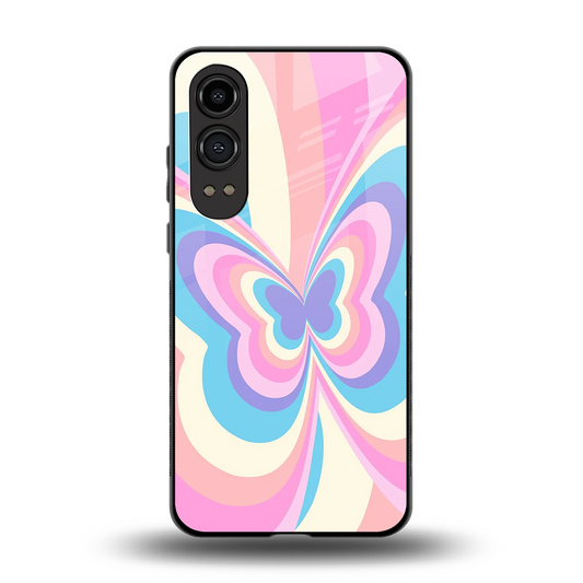 Y2K Vibrant Butterfly back phone cover | glass case for oneplus nord ce 4 lite