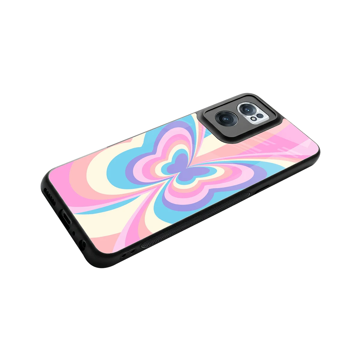Y2K Vibrant Butterfly stylish phone case for oneplus nord ce 2 | glossy glass and slim fit
