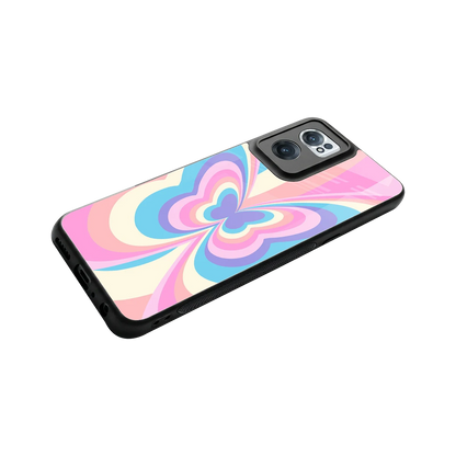 Y2K Vibrant Butterfly stylish phone case for oneplus nord ce 2 | glossy glass and slim fit