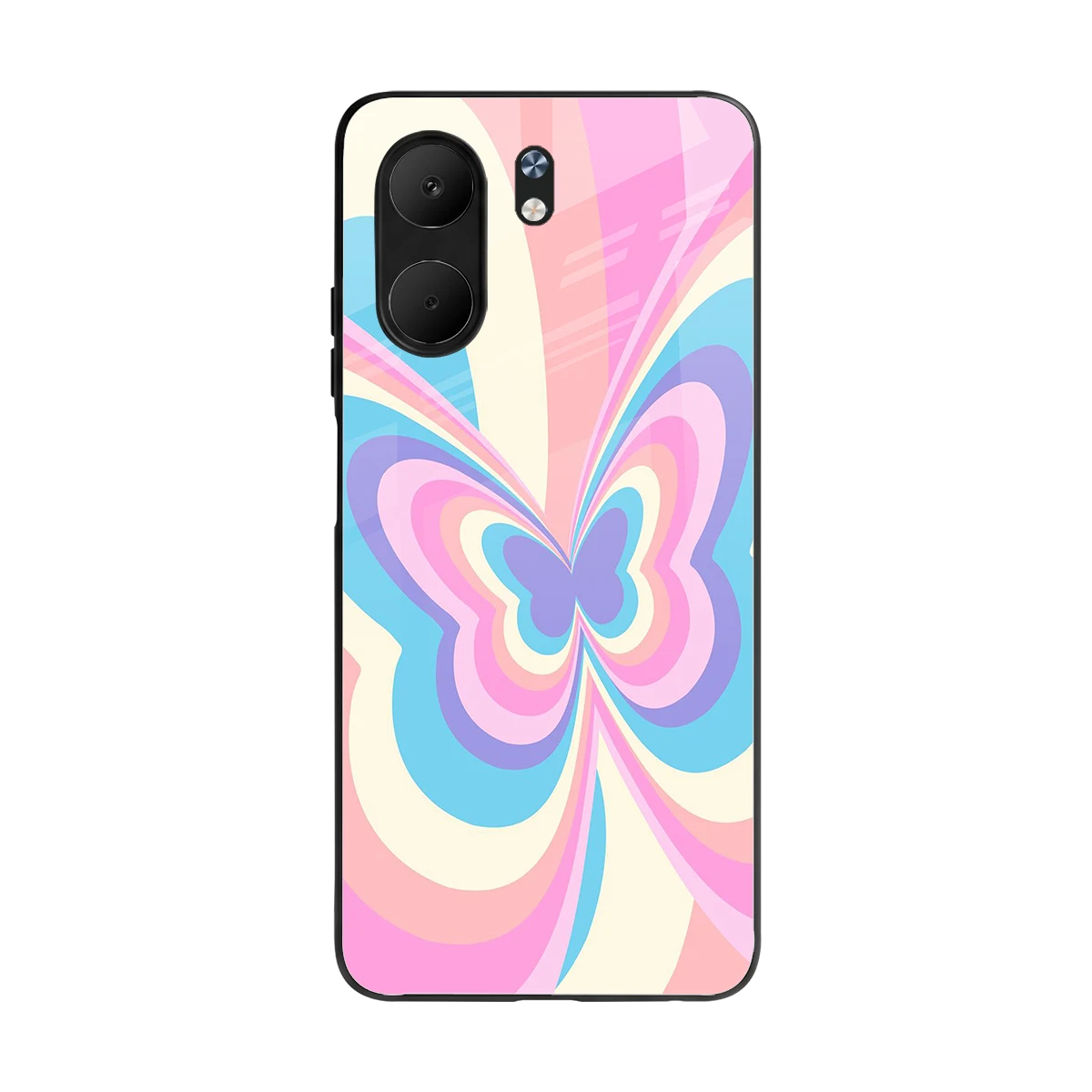 Y2K Vibrant Butterfly back phone cover | glass case for oppo a5x 5g