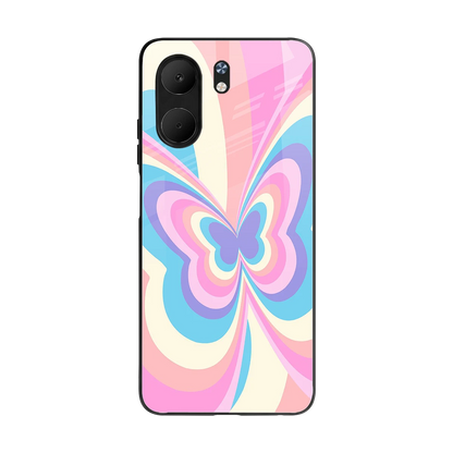 Y2K Vibrant Butterfly back phone cover | glass case for oppo a5x 5g