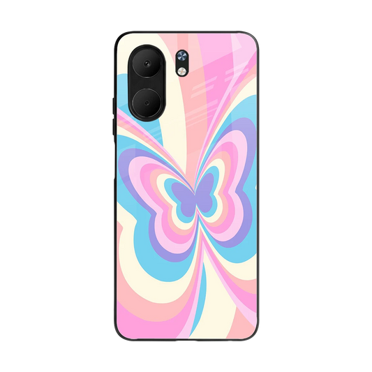 Y2K Vibrant Butterfly back phone cover | glass case for oppo a5x 5g