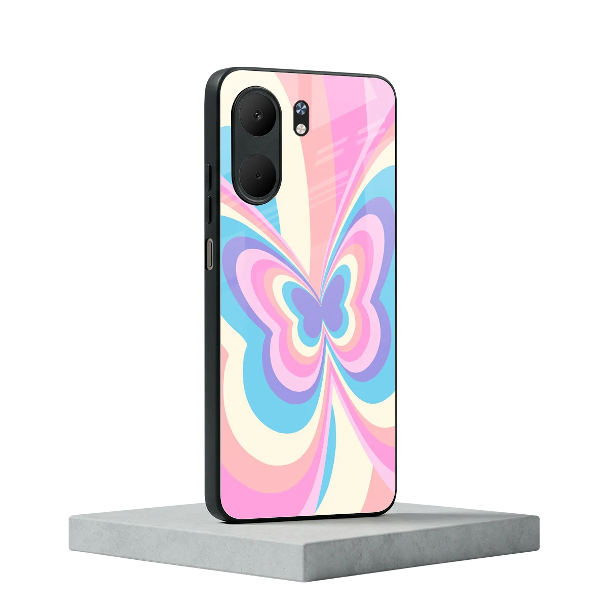 Y2K Vibrant Butterfly oppo a5x 5g mobile cover | shockproof glass phone case