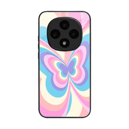 Y2K Vibrant Butterfly back phone cover | glass case for oppo f31 pro 5g