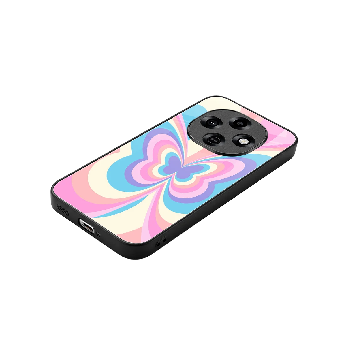 Y2K Vibrant Butterfly stylish phone case for oppo f31 pro 5g | glossy glass and slim fit