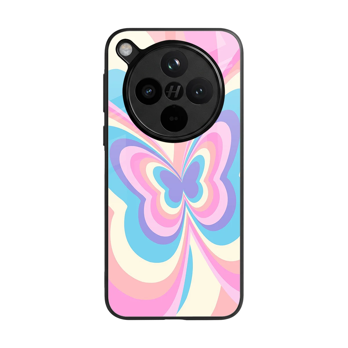 Y2K Vibrant Butterfly back phone cover | glass case for oppo find x8