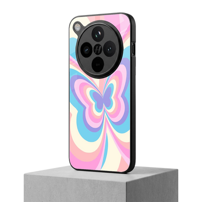 Y2K Vibrant Butterfly oppo find x8 mobile cover | shockproof glass phone case