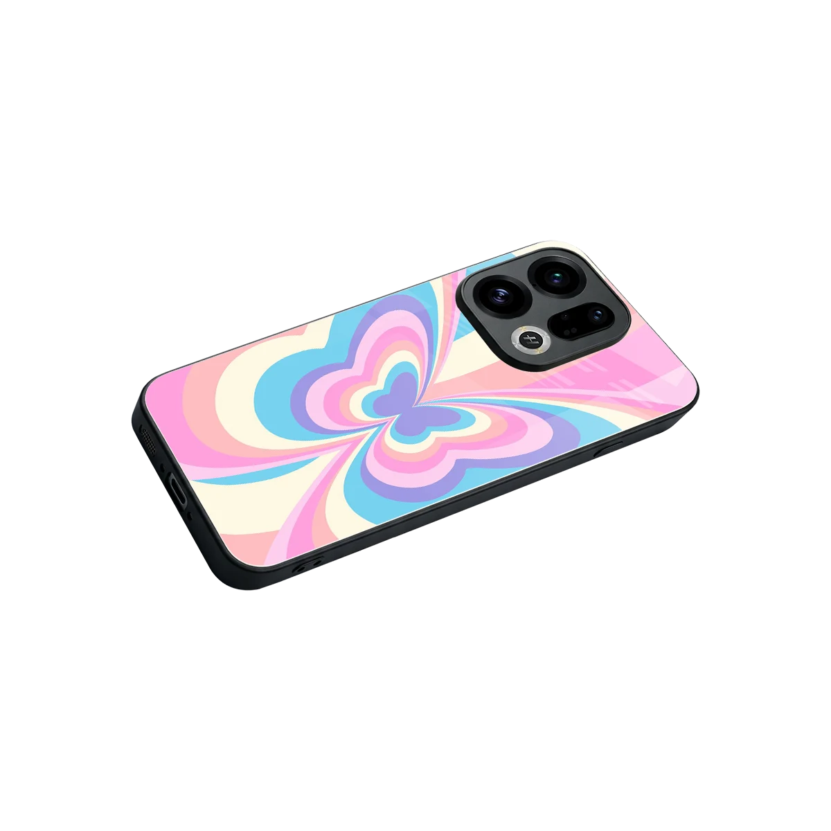 Y2K Vibrant Butterfly stylish phone case for oppo find x9 | glossy glass and slim fit