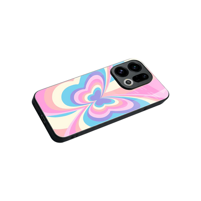 Y2K Vibrant Butterfly stylish phone case for oppo find x9 | glossy glass and slim fit