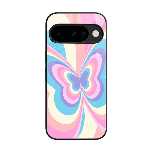 Y2K Vibrant Butterfly back phone cover | glass case for google pixel 10