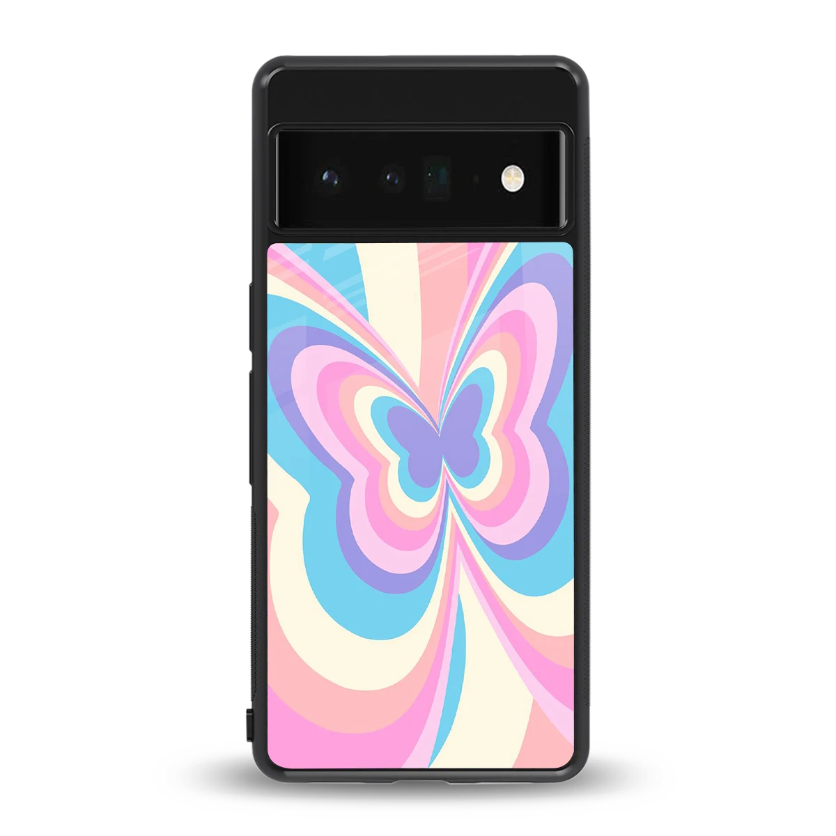Y2K Vibrant Butterfly back phone cover | glass case for google pixel 6 pro