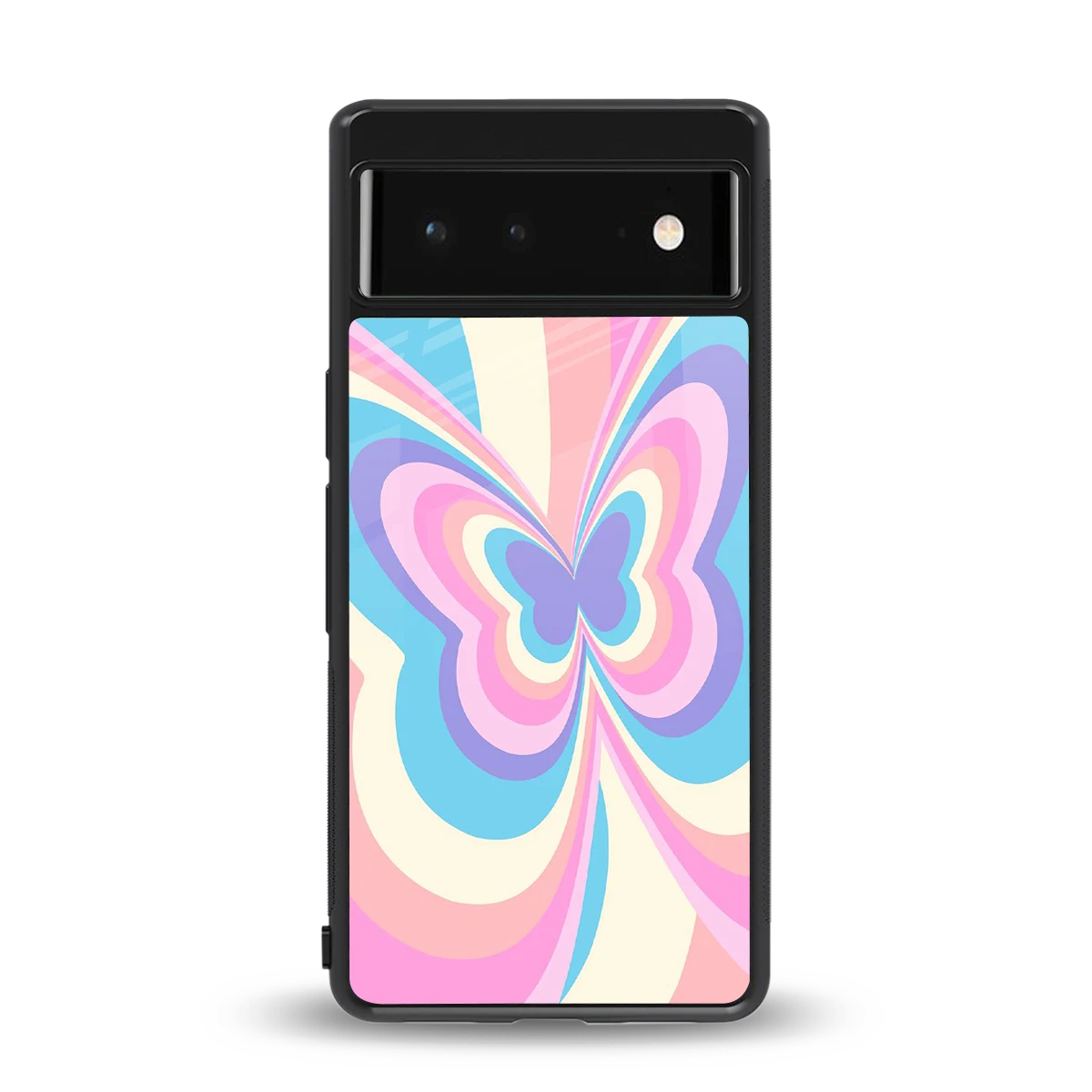 Y2K Vibrant Butterfly back phone cover | glass case for google pixel 6a