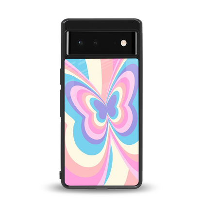 Y2K Vibrant Butterfly back phone cover | glass case for google pixel 6a