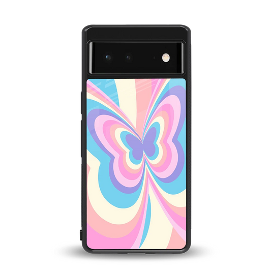 Y2K Vibrant Butterfly back phone cover | glass case for google pixel 6a