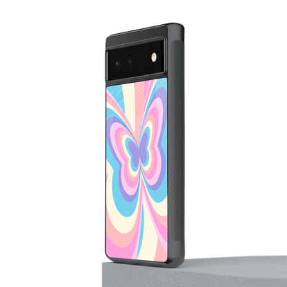 Y2K Vibrant Butterfly stylish phone case for google pixel 6 | glossy glass and slim fit