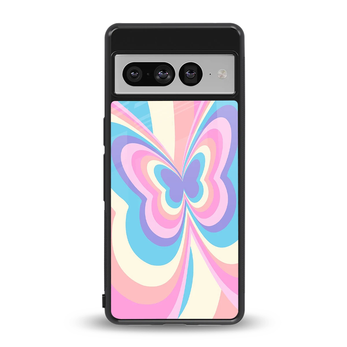 Y2K Vibrant Butterfly back phone cover | glass case for google pixel 7 pro