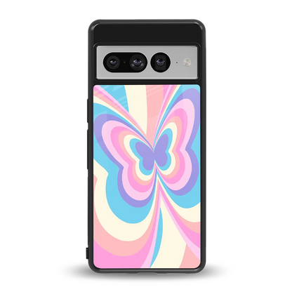 Y2K Vibrant Butterfly back phone cover | glass case for google pixel 7 pro
