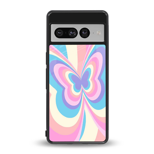 Y2K Vibrant Butterfly back phone cover | glass case for google pixel 7 pro