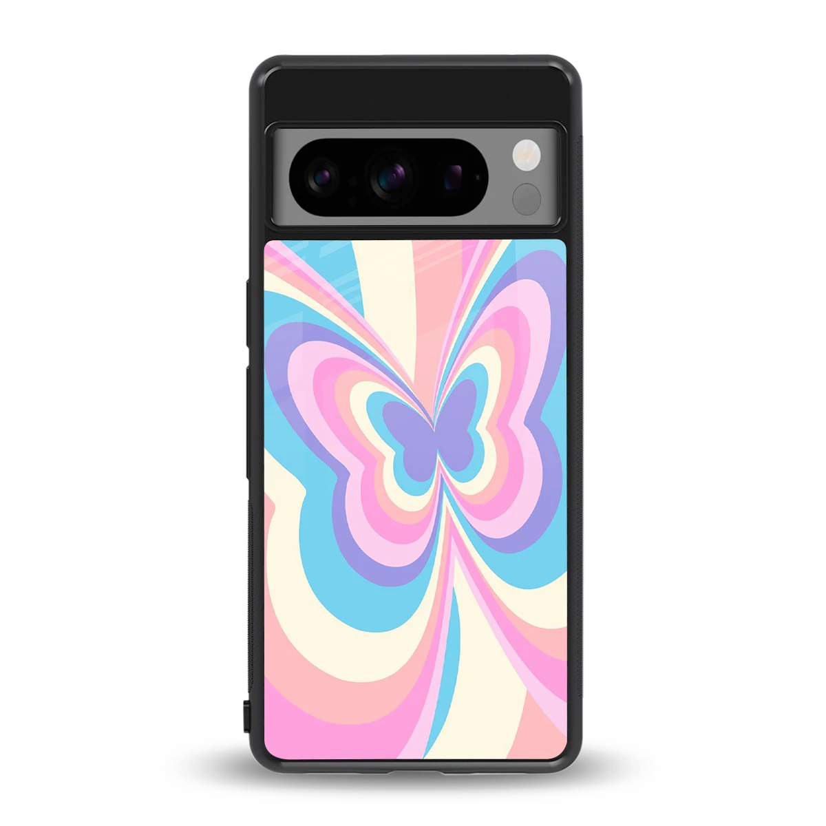 Y2K Vibrant Butterfly back phone cover | glass case for google pixel 8 pro