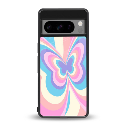 Y2K Vibrant Butterfly back phone cover | glass case for google pixel 8 pro