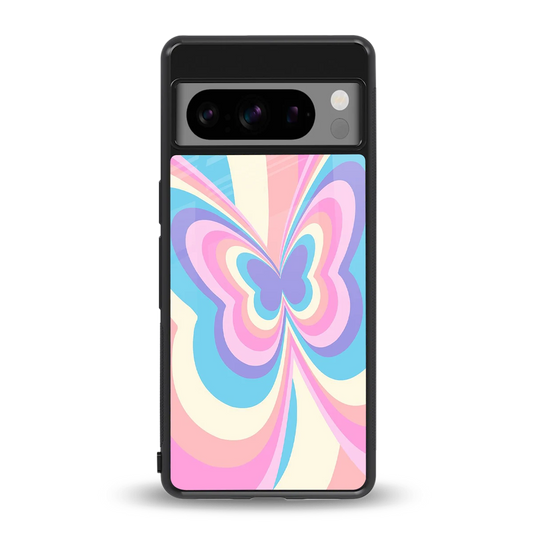 Y2K Vibrant Butterfly back phone cover | glass case for google pixel 8 pro