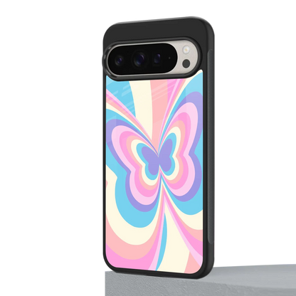 Y2K Vibrant Butterfly google pixel 9 pro xl mobile cover | shockproof glass phone case