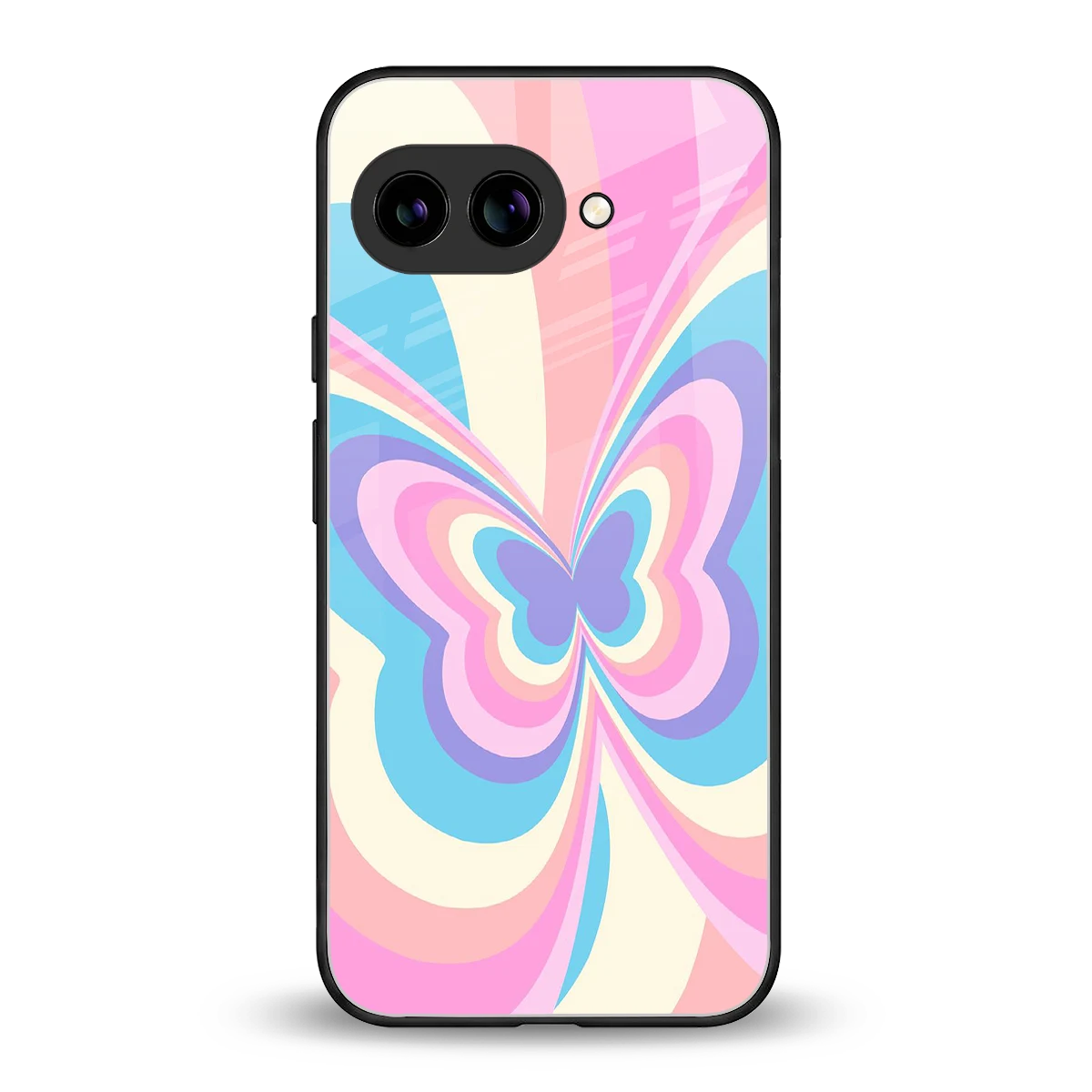Y2K Vibrant Butterfly back phone cover | glass case for google pixel 9a