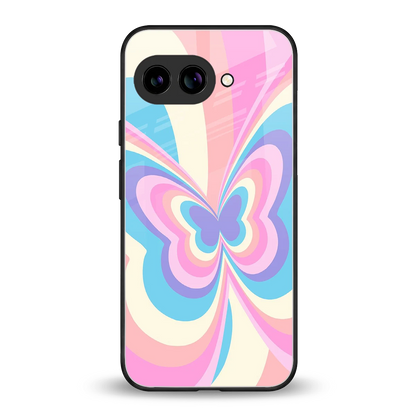 Y2K Vibrant Butterfly back phone cover | glass case for google pixel 9a