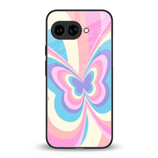 Y2K Vibrant Butterfly back phone cover | glass case for google pixel 9a